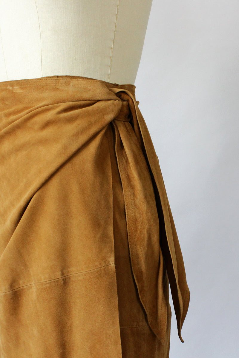 Buttery Suede Wrap Skirt XS/S