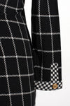 Windowpane Knit Dress L