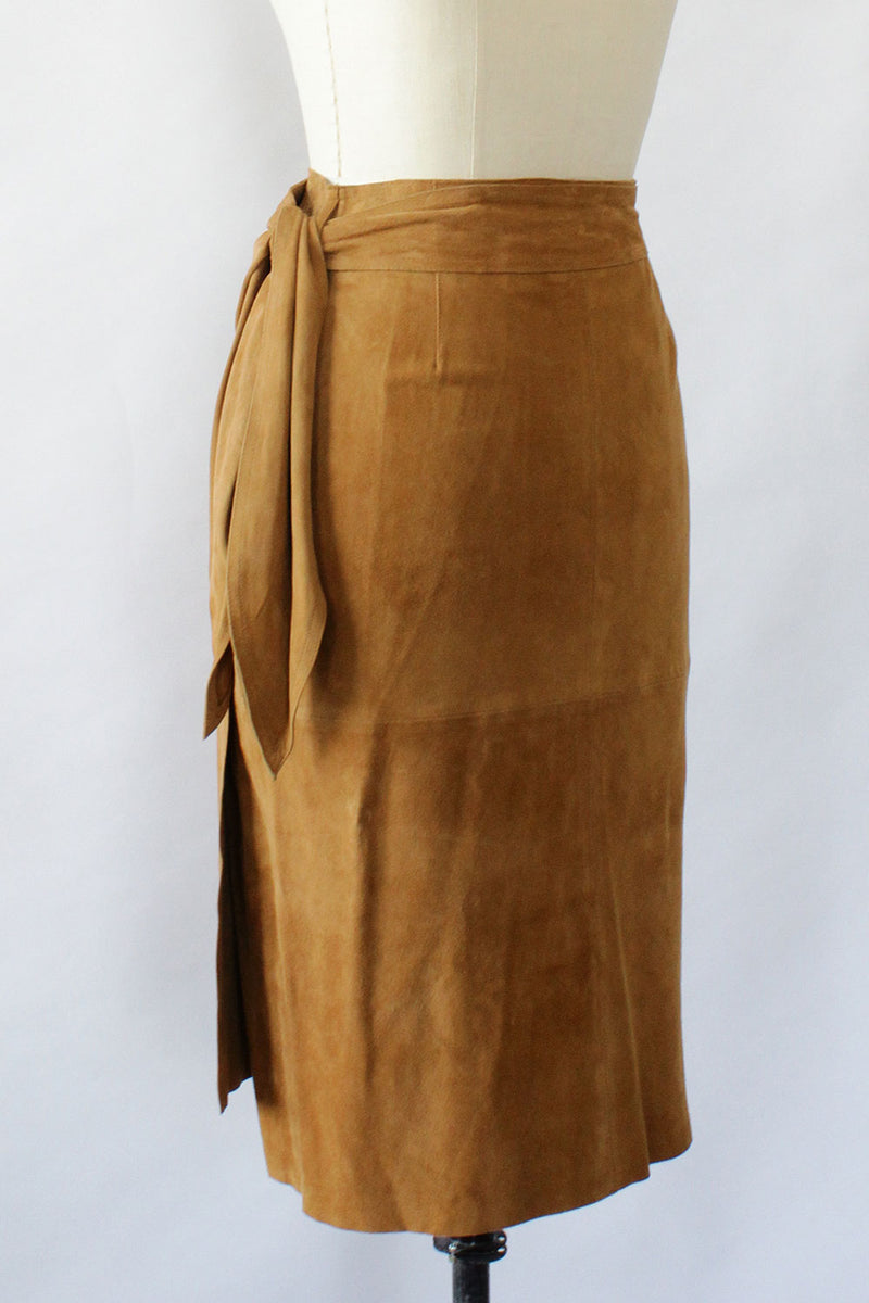 Buttery Suede Wrap Skirt XS/S