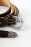 Sterling Etched Western Belt XS