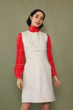 Ivory Leather Mod Dress XS/S