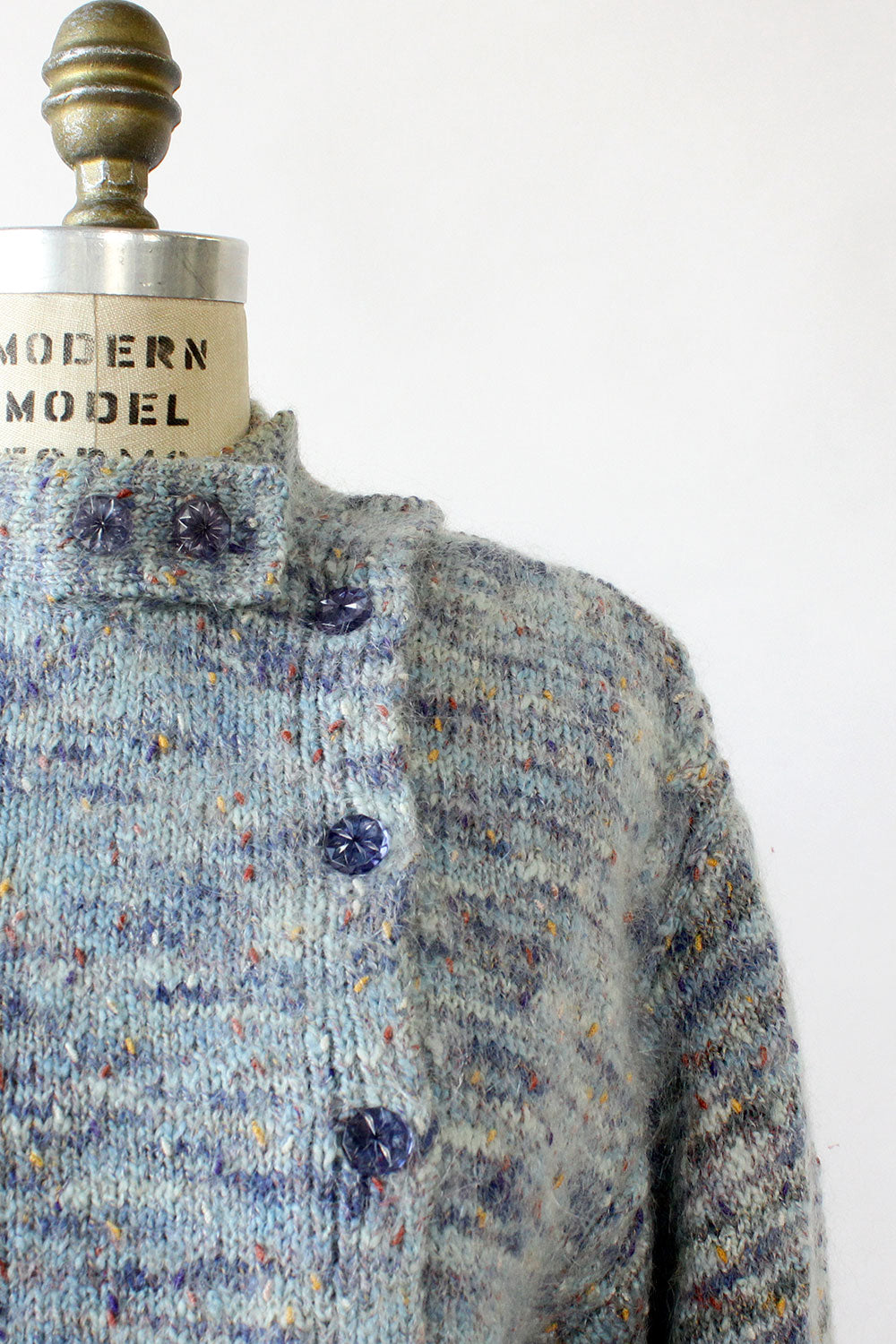 Speckled Mohair Crystal Sweater