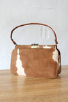 Cowhide Large Structured Purse