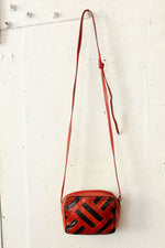 Sharif Stripey Leather Crossbody