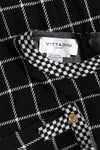 Windowpane Knit Dress L