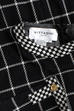 Windowpane Knit Dress L