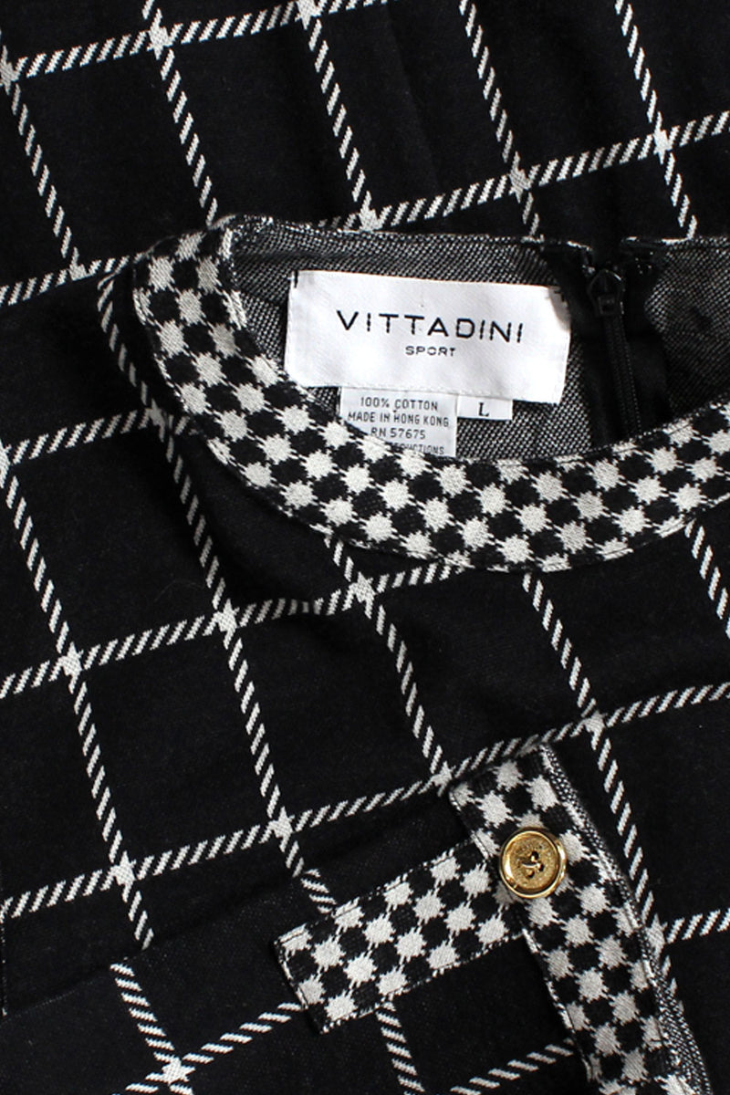 Windowpane Knit Dress L