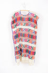 70s Colorful Open Weave Smock Dress