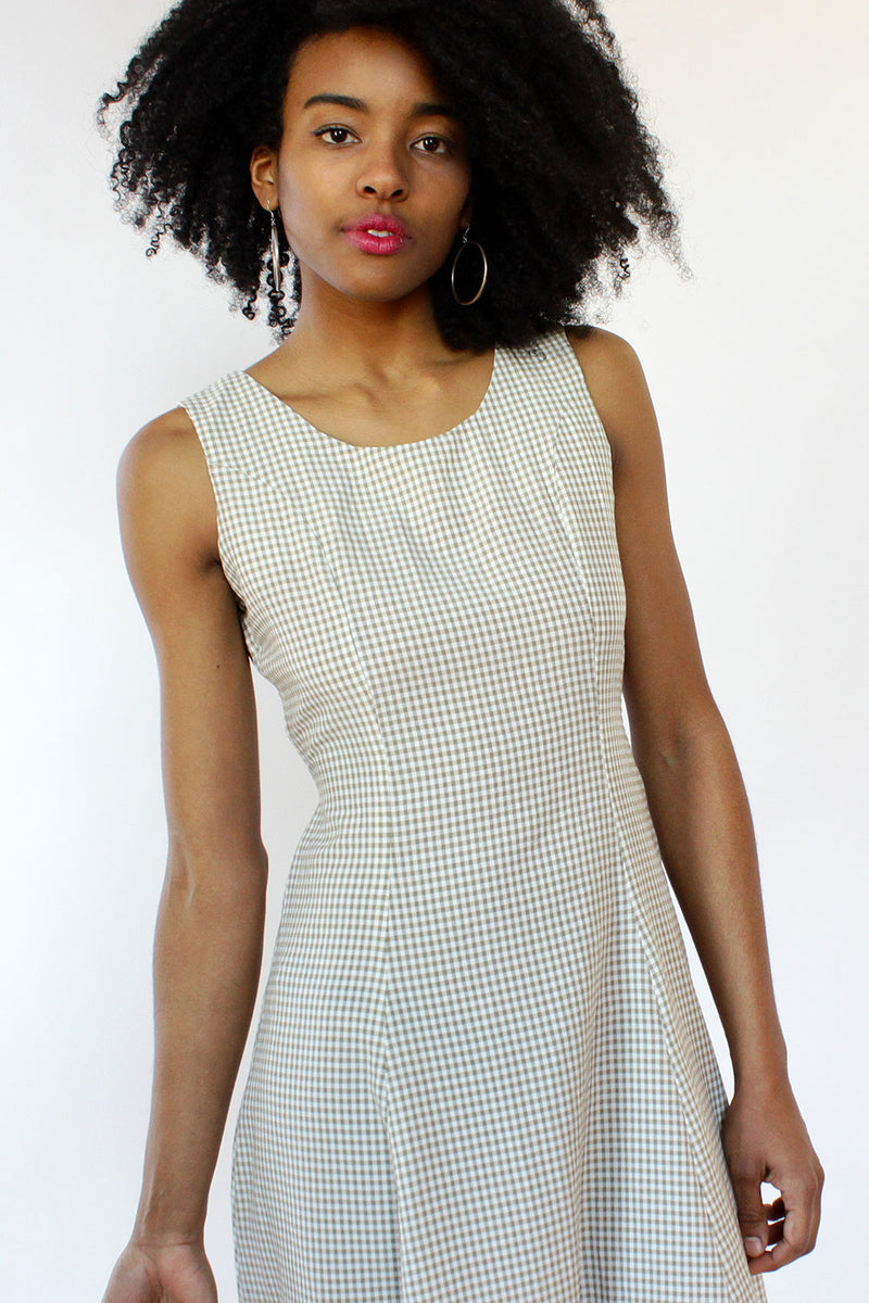 Moss Gingham Dress M
