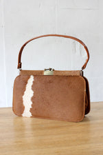 Cowhide Large Structured Purse