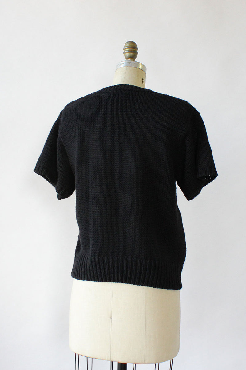 Graphic Short Sleeve Sweater S