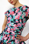 Rosy Ruched Peplum Mini S