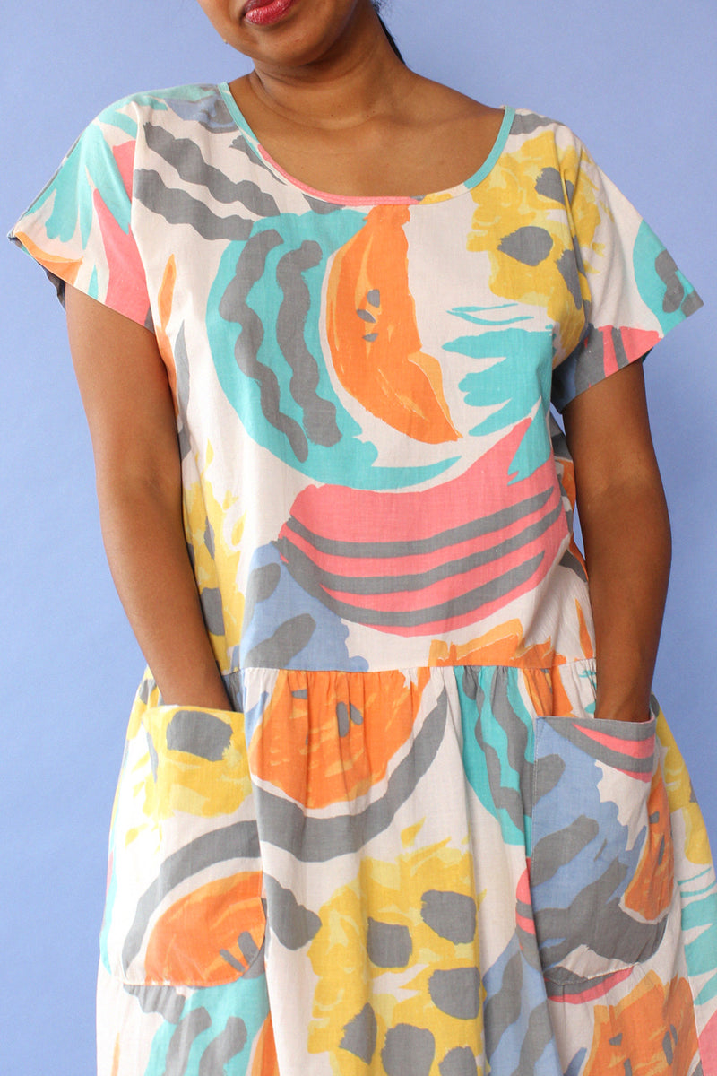 Fruit Salad Pocket Dress M/L