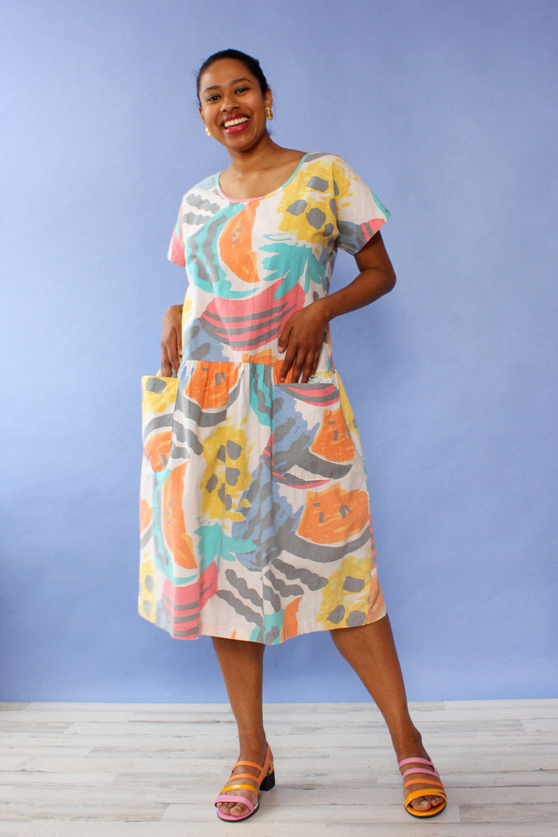 Fruit Salad Pocket Dress M/L