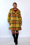 Clueless Plaid 1970s Coat M/L