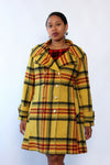 Clueless Plaid 1970s Coat M/L