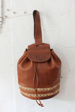 Saddle Leather Bucket Sling Bag