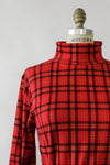 Red Plaid Turtleneck S/M