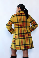 Clueless Plaid 1970s Coat M/L