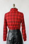 Red Plaid Turtleneck S/M