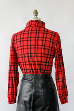 Red Plaid Turtleneck S/M