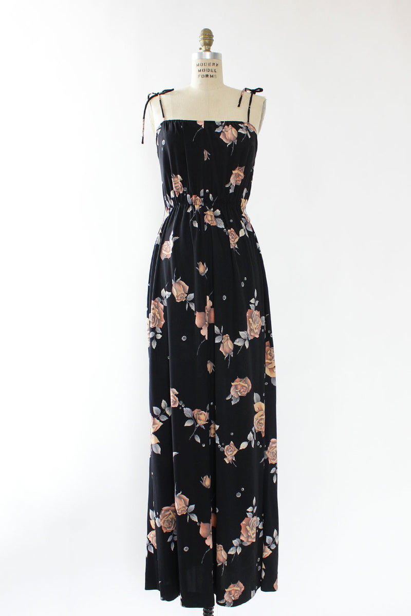 Rose & Raindrop 70s Maxi Dress M