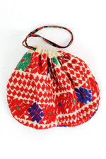 embroidered cinch pouch