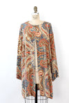 Patterned Silk Tunic Duster