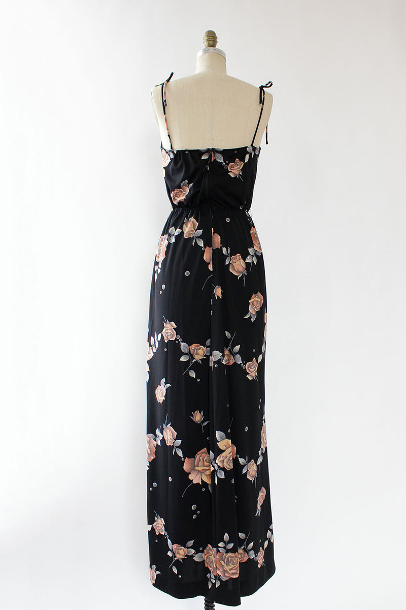 Rose & Raindrop 70s Maxi Dress M