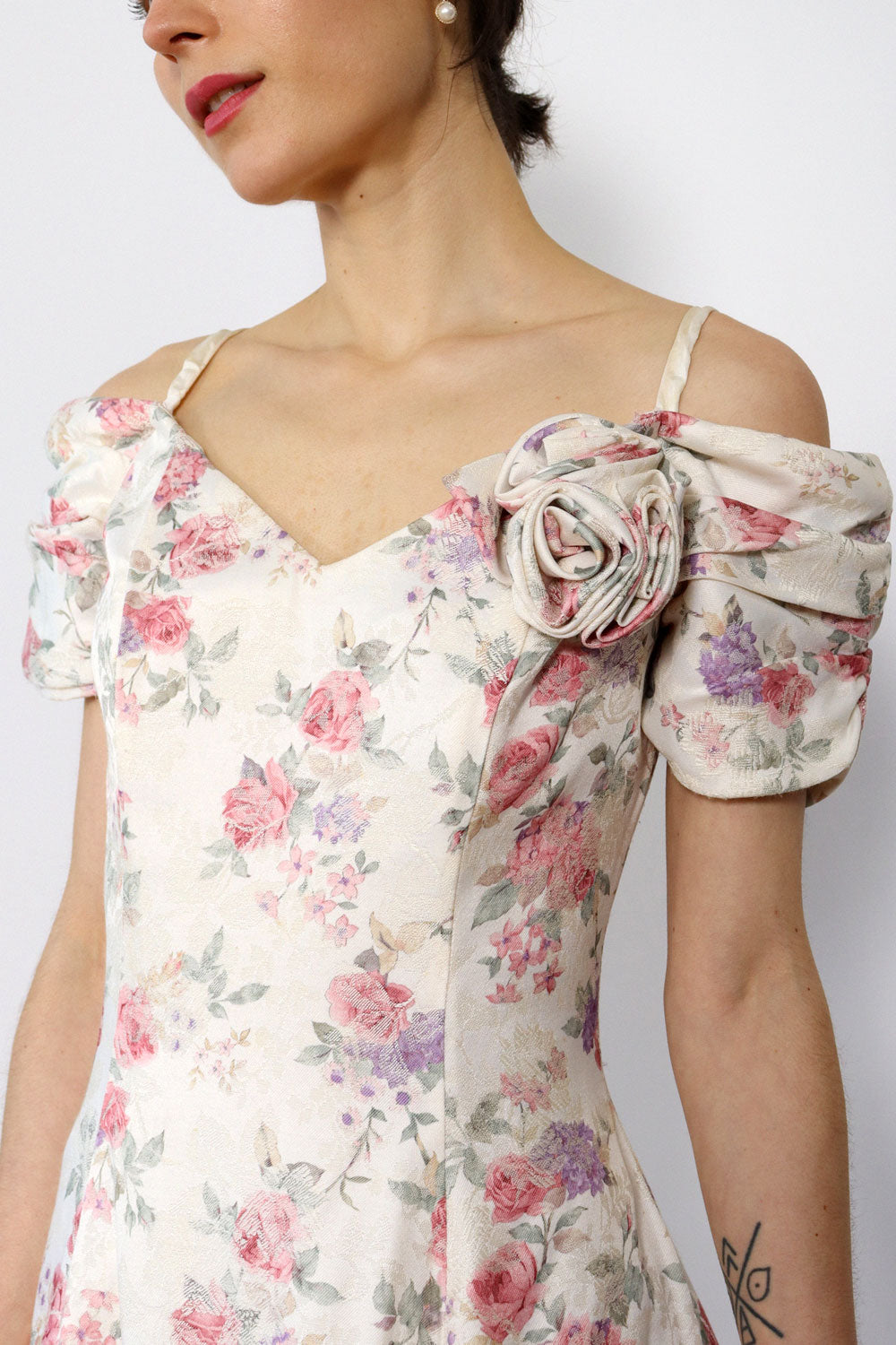 Niki Off Shoulder Tea Dress S/M