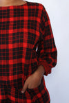 Plaid Pocket Sweaterdress S-L