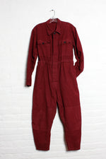Burgundy Coverall Jumpsuit S/M