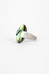 Asymmetrical Sterling Abalone Ring