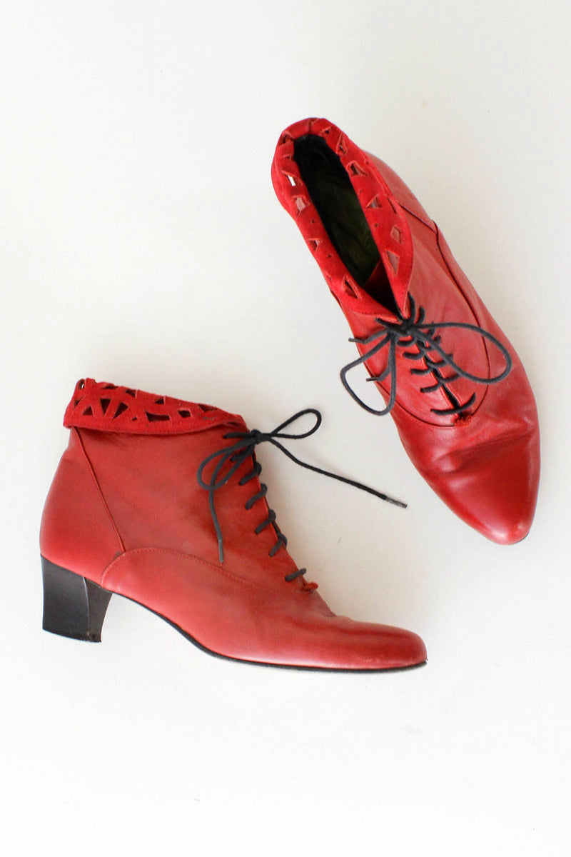 Madonna Cutout Ankle Boots 6 1/2
