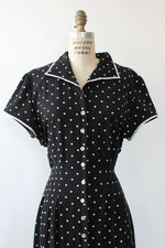 Sheri Polka Dot Button Dress L