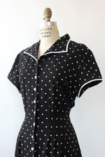 Sheri Polka Dot Button Dress L