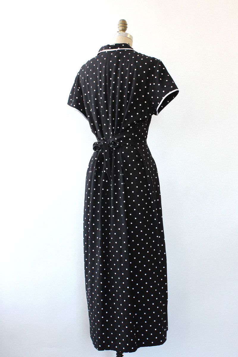 Sheri Polka Dot Button Dress L