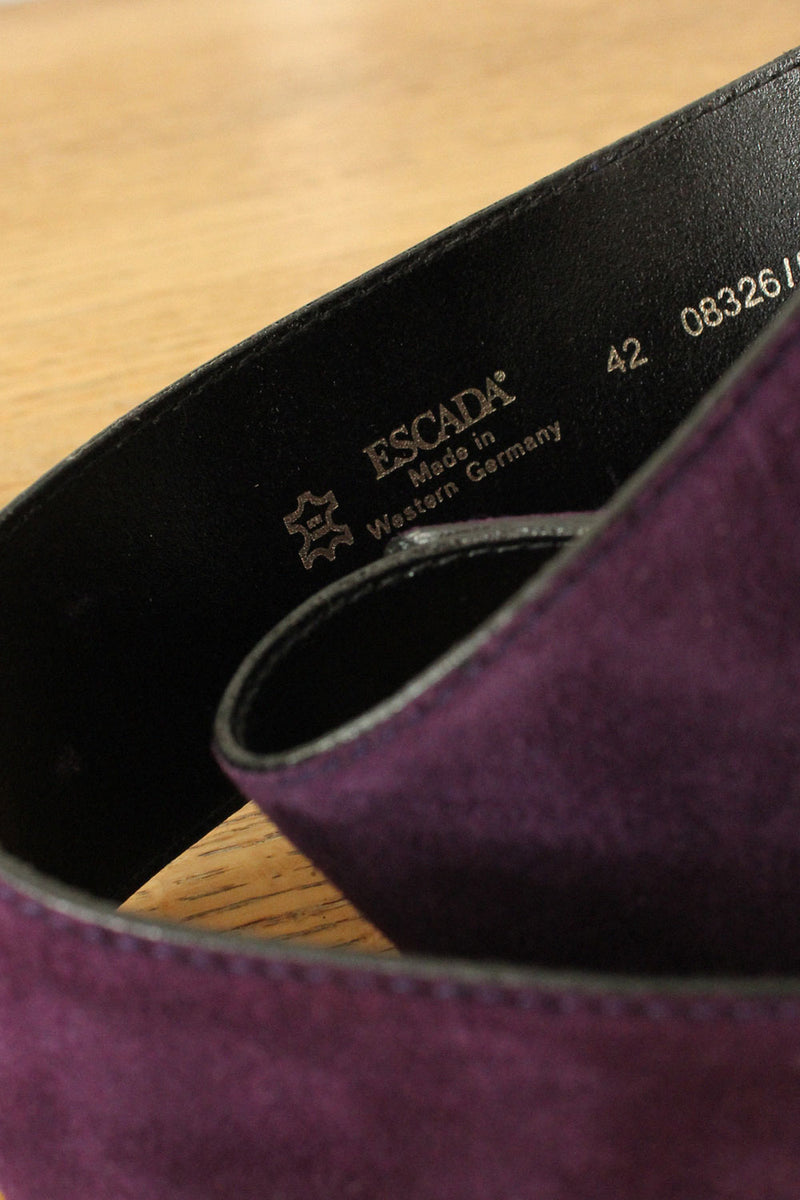 Escada Violet Suede Belt M/L