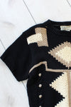 Graphic Short Sleeve Sweater S
