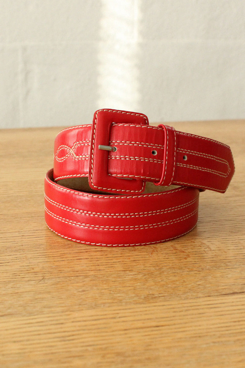 Guy Laroche Ruby Leather Belt XS/S