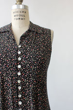 Floral Field Rayon Button Dress M