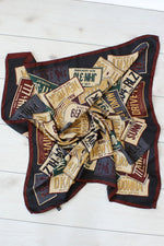 Novelty License Plate Silk Scarf