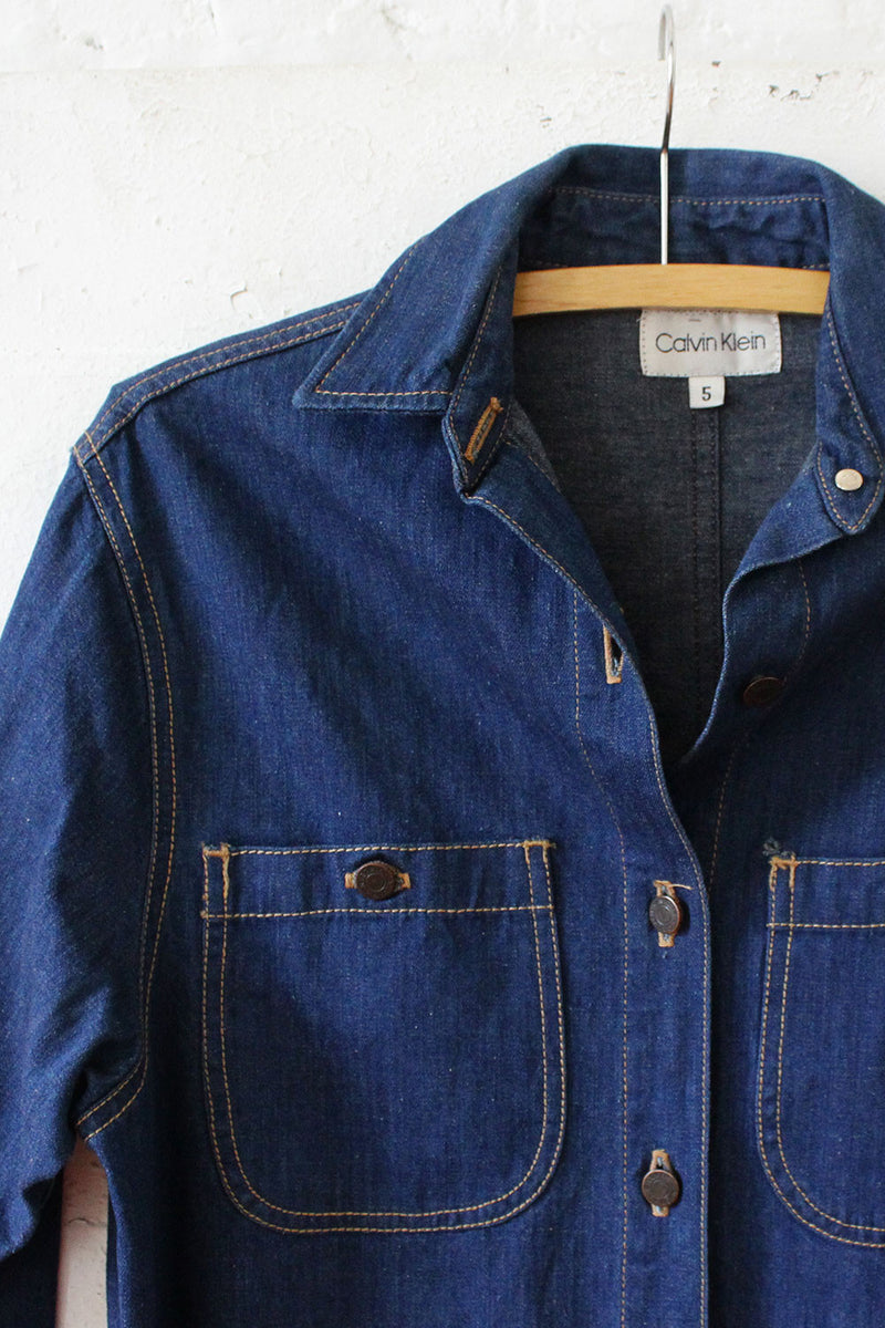 Indigo Denim Shirtdress S/M