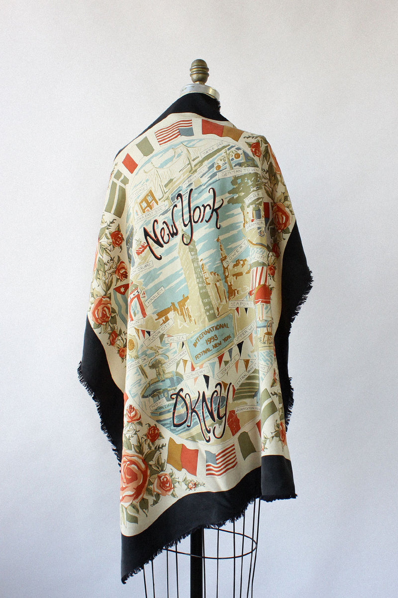 DKNY 1993 NYC Silk Scarf