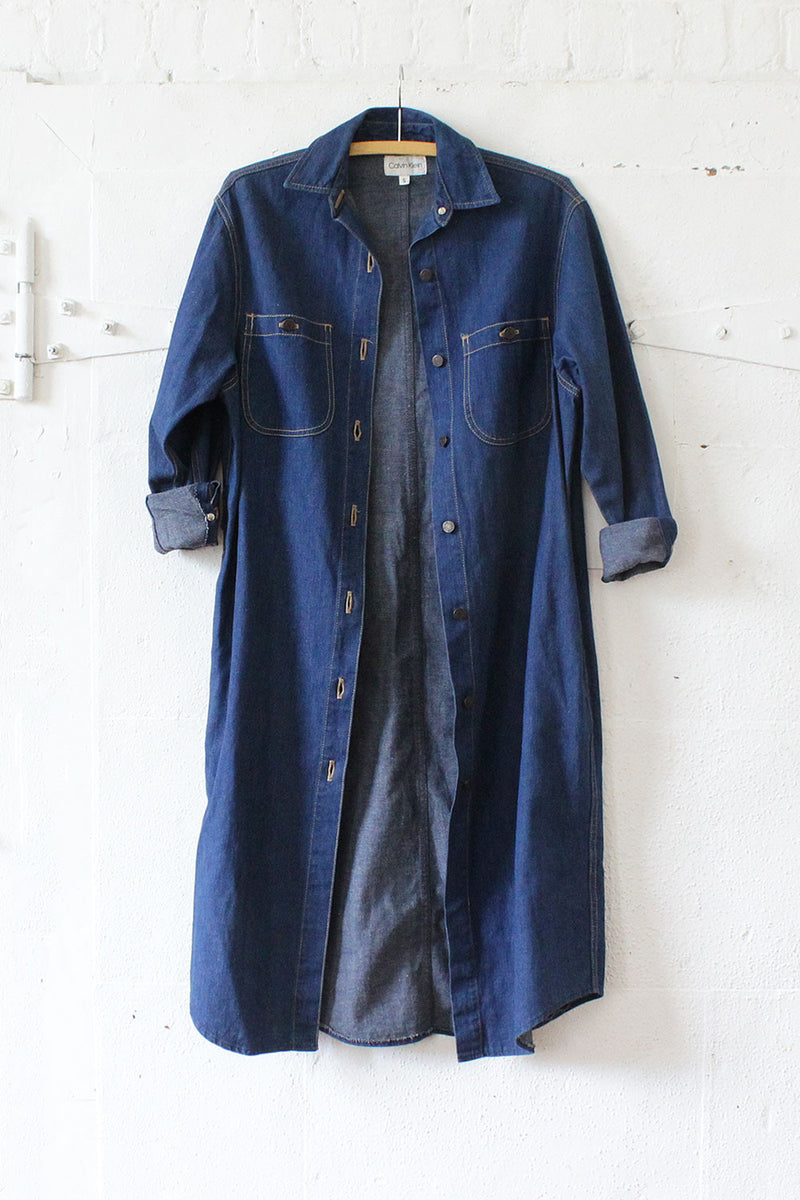 Indigo Denim Shirtdress S/M