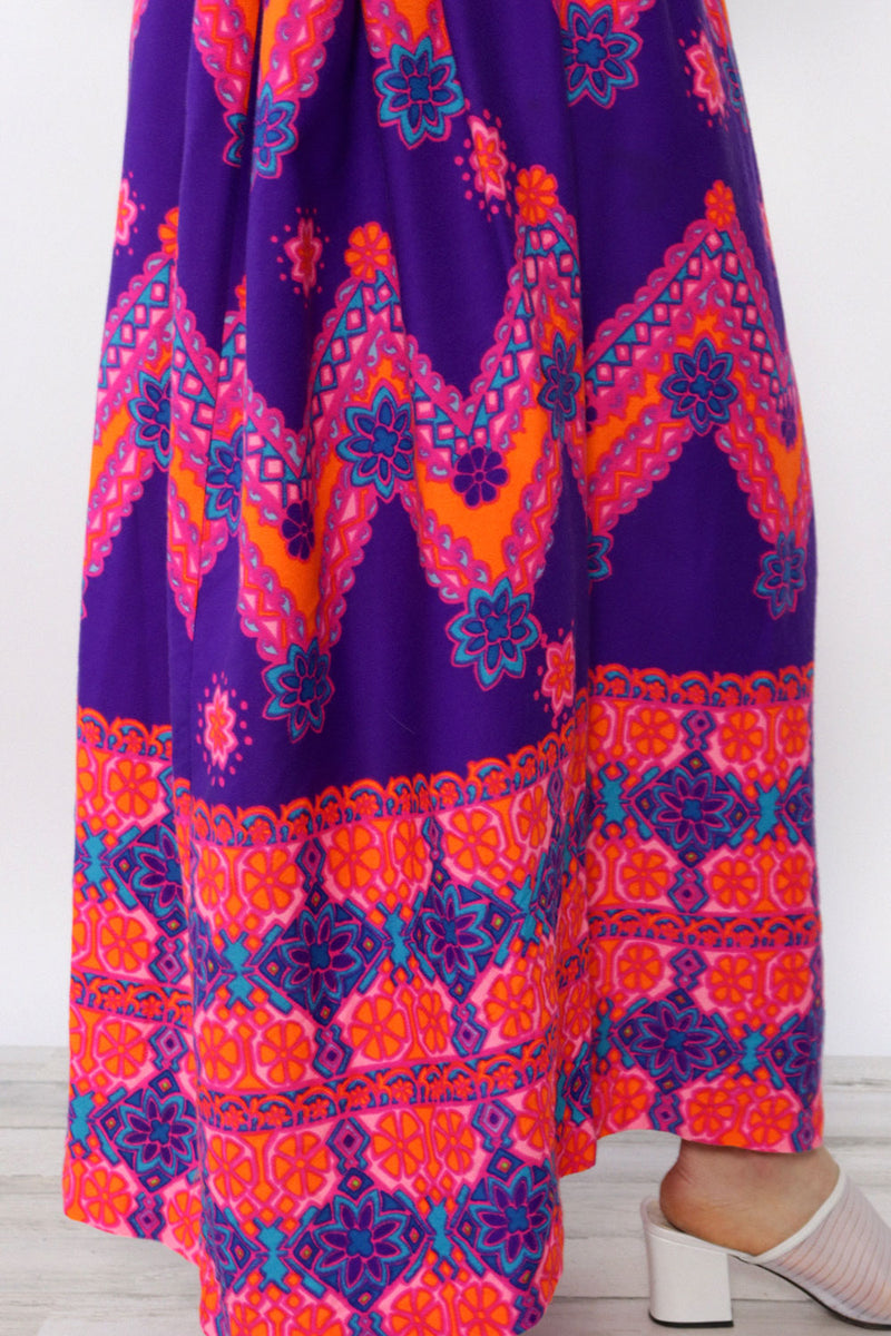 Neon Lace-up Psychedelic Maxi XS-M