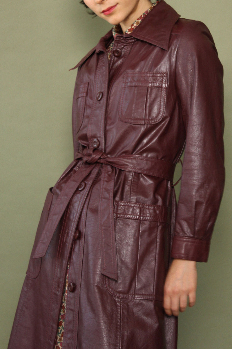 Braefair Mulberry Leather Trench XS/S