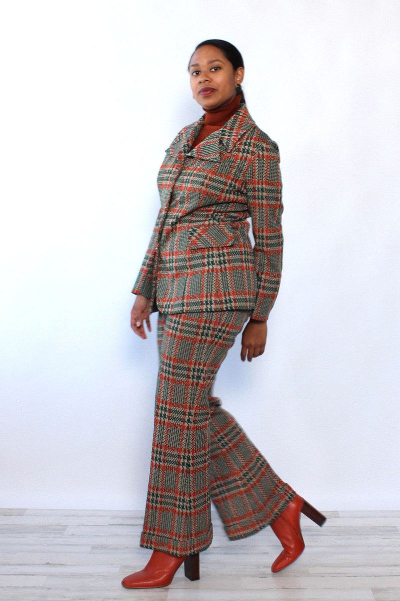 Crimson & Clover Plaid Suit M/L