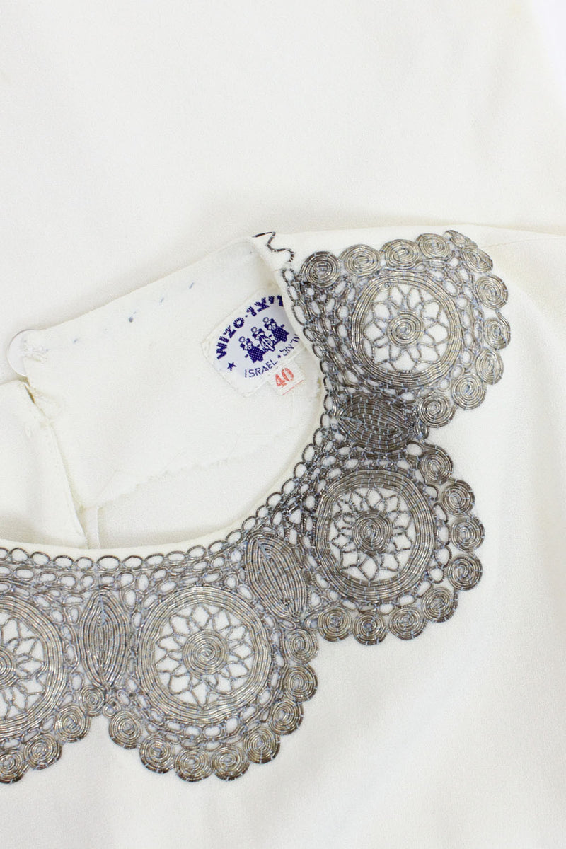 Metal Embroidered Shell Top S