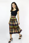 Graphic Plaid Skirt S